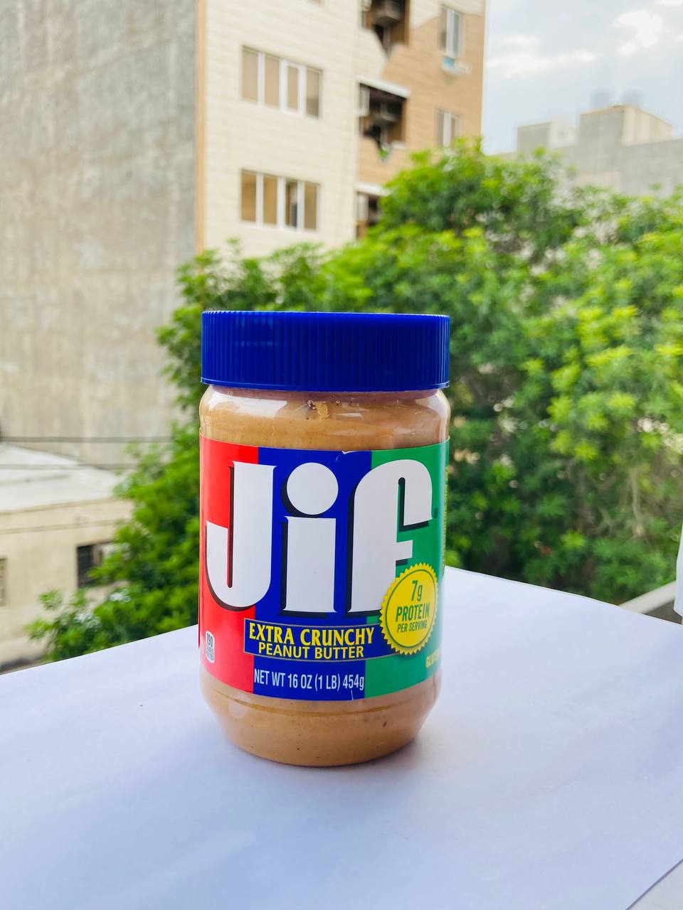 کره بادام زمینی جیف مدل کرانچی 454 گرم Jif