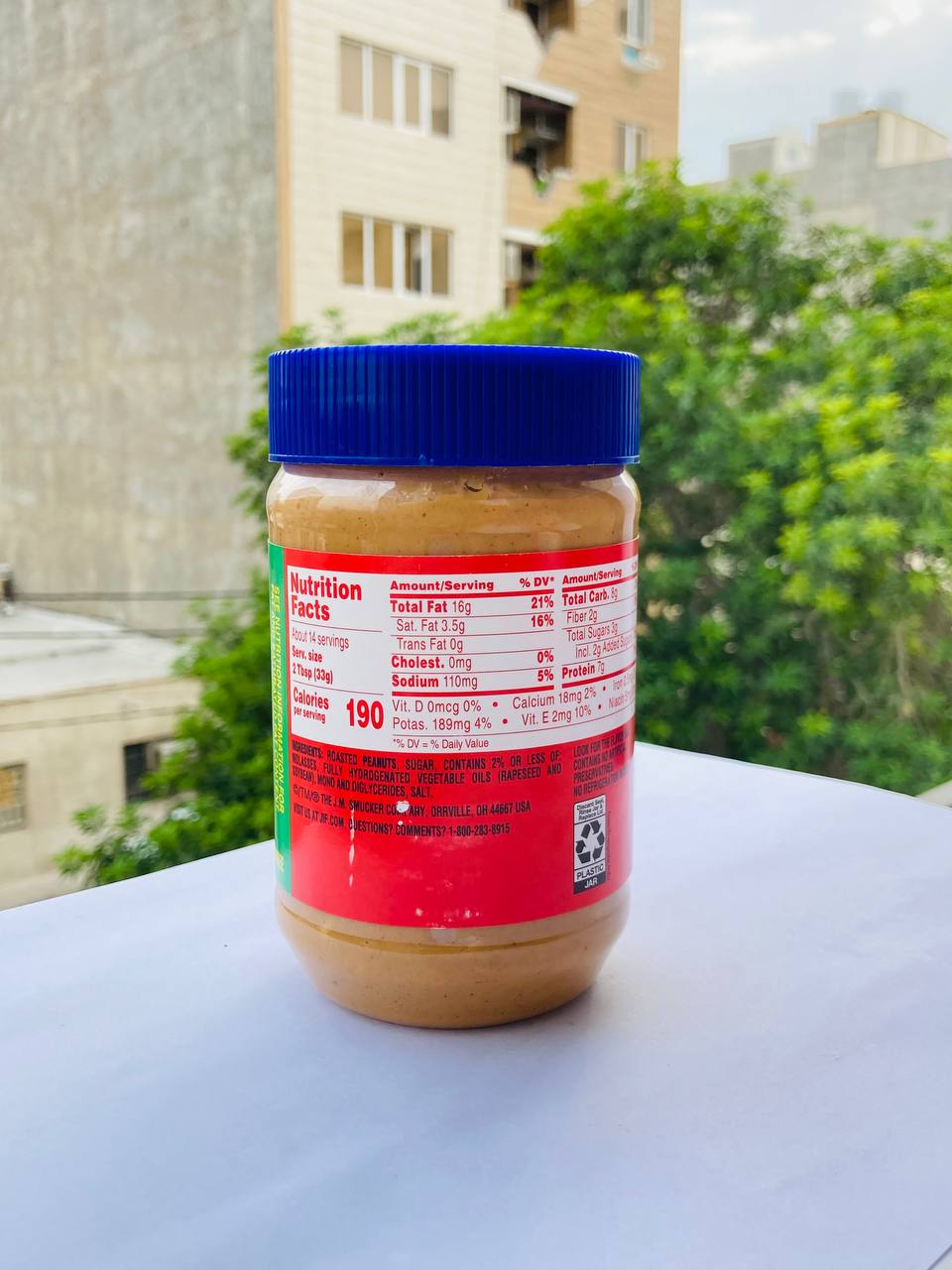 کره بادام زمینی جیف مدل کرانچی 454 گرم Jif