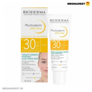 ضد آفتاب فلوییدی آکنه مت بایودرما پوست چرب Spf30