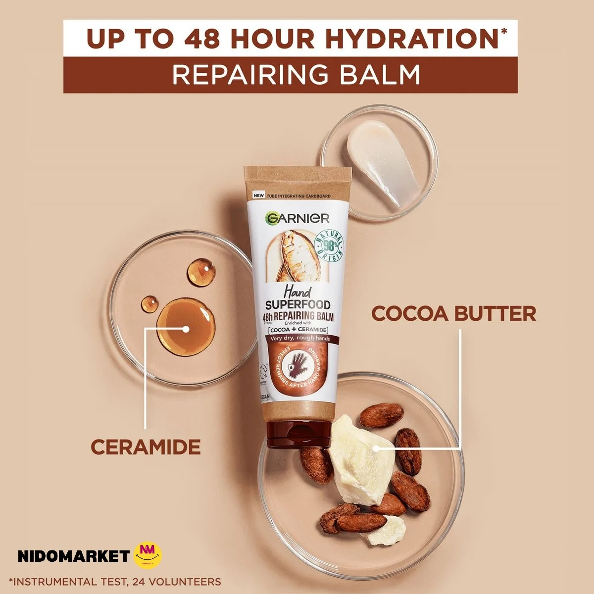 کرم دست گارنیر کاکائو و سرامید Superfood