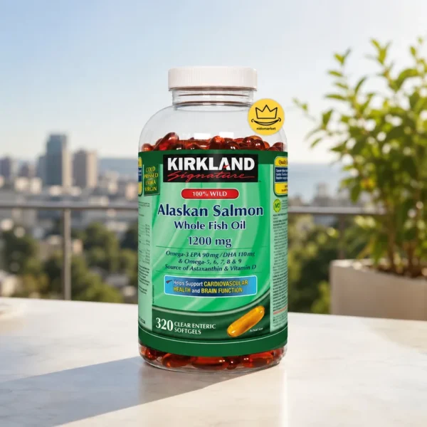 سافت ژل روغن ماهی سالمون آلاسکا کرکلند 1200mg 320 عددی نیدومارکت