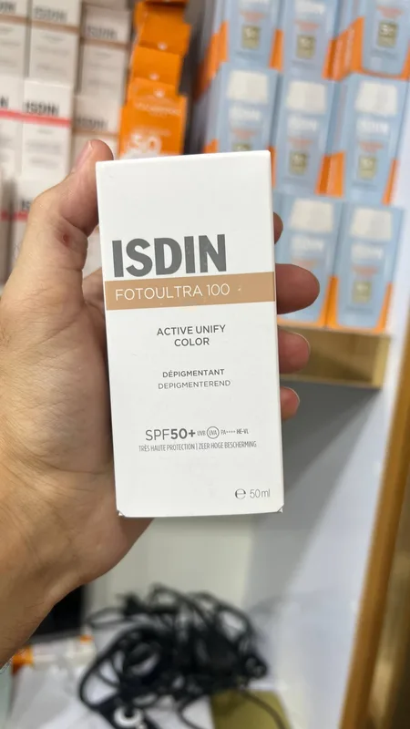 خرید ضد آفتاب رنگی ضد لک ایزدین فوتو اولترا 100 اکتیو یونیفای SPF 50+ حجم 50 میلیلیتر اورجینال تصویر محصول نیدومارکت