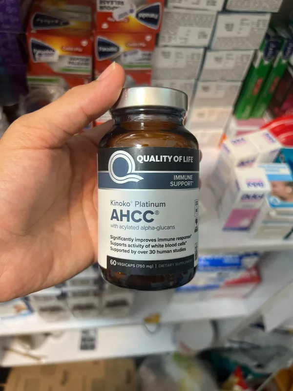 خرید کپسول AHCC کینوکو پلاتینیوم کوالیتی آف لایف 750 میلیگرم - 60 عددی اورجینال تصویر محصول نیدومارکت