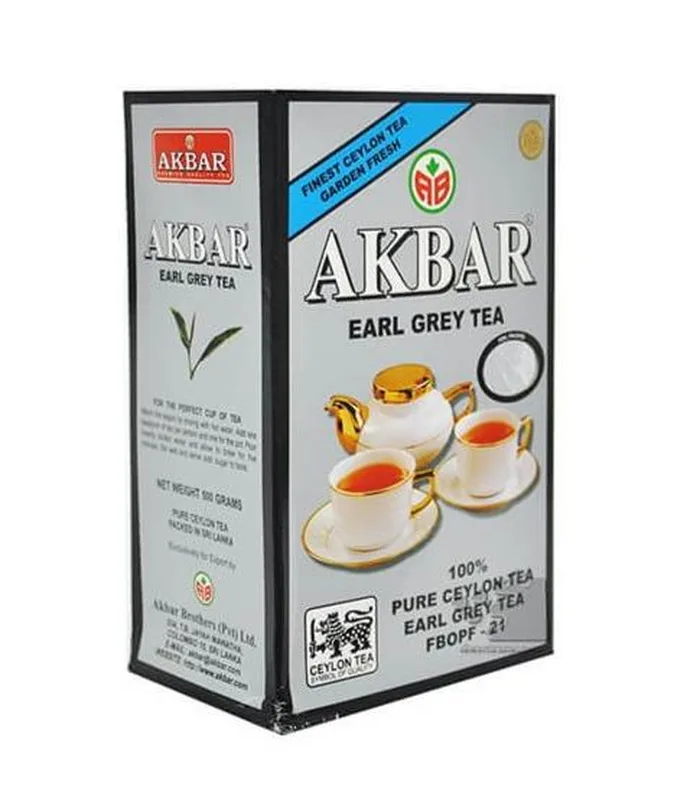 خرید چای اکبر ارل گری Akbar Earl Grey Tea - 500 گرم اورجینال تصویر محصول نیدومارکت