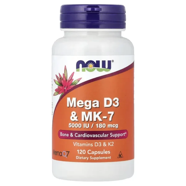 مکمل Mega D3 و MK-7 ناو فودز 120 عددی