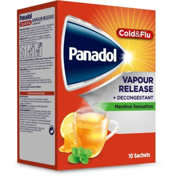 ساشه پانادول Cold Flu Vapour Release بسته 10 عددی نیدومارکت