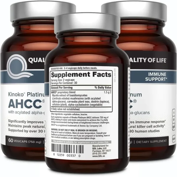 کپسول AHCC کینوکو پلاتینیوم کوالیتی آف لایف 60 عددی