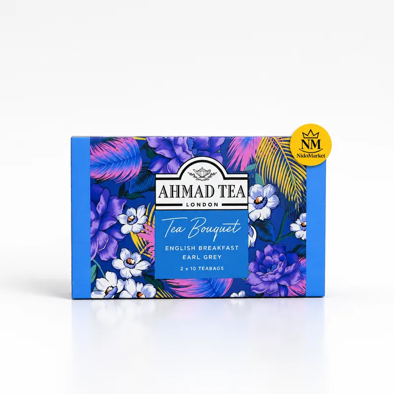 چای تی بوکه احمد تی مدل Tea Bouquet چای تی بوکه احمد تی مدل English Breakfast و Earl Grey بسته 20 عددی