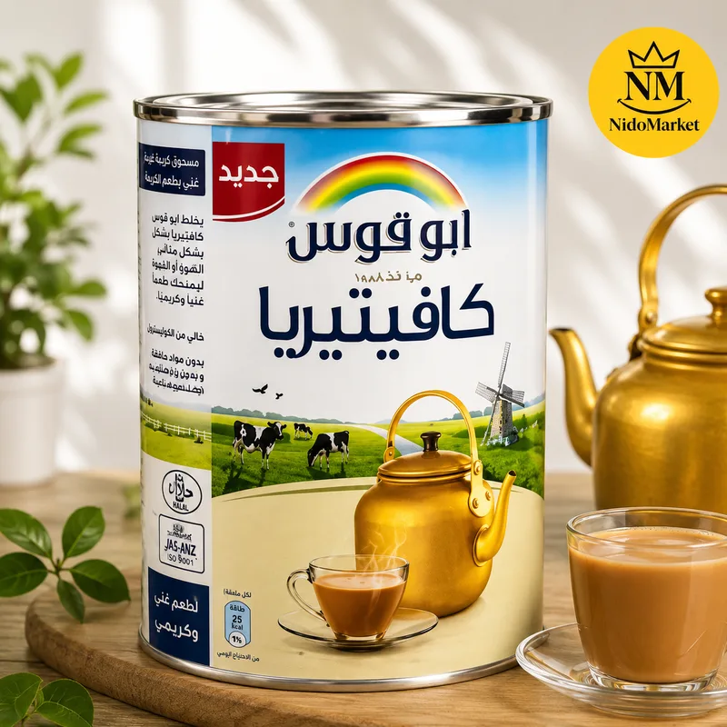 خرید شیر تبخیر شده ابو قوس کافتيريا - 410 گرم اورجینال تصویر محصول نیدومارکت