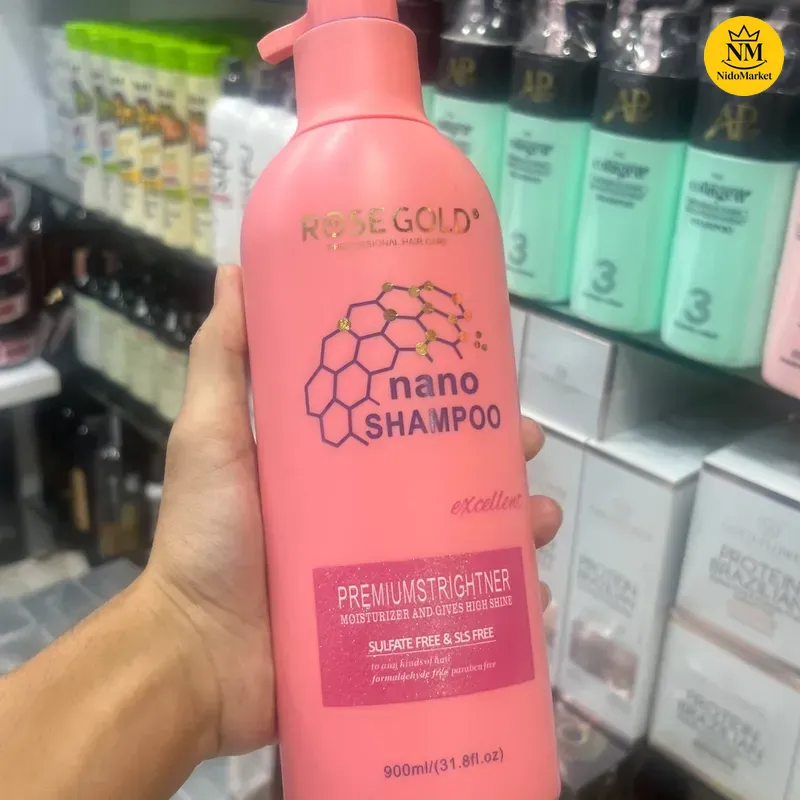 خرید شامپو نانو رز گلد Premium Straightener - 900 میلی لیتر اورجینال تصویر محصول نیدومارکت