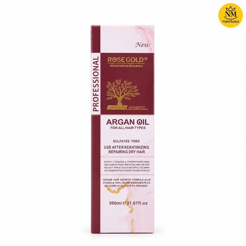 شامپو آرگان رزگلد Liquid Gold بدون سولفات شامپو آرگان رزگلد Liquid Gold بدون سولفات 900 میلی لیتر نیدومارکت