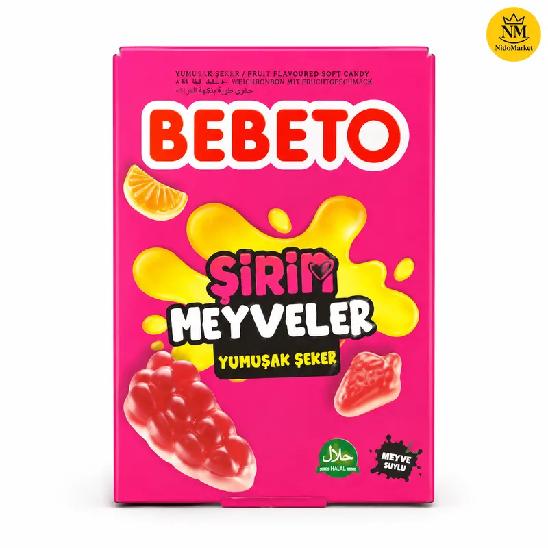 پاستیل میوهای ببتو پاستیل میوهای ببتو مدل Şirin Meyveler