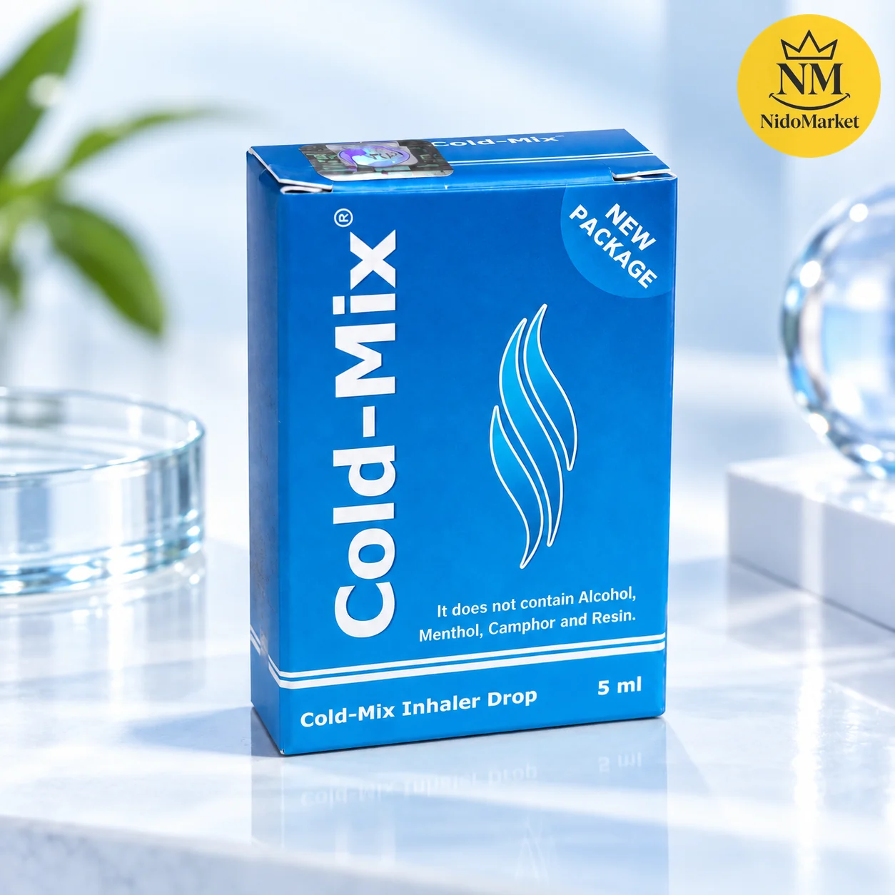 خرید قطره استنشاقی کلد میکس اورجینال نمای ۲ قطره استنشاقی کلد میکس؛ قطره معطر برای دستگاه یا روش استنشاقی مجاز با بستهبندی اصلی