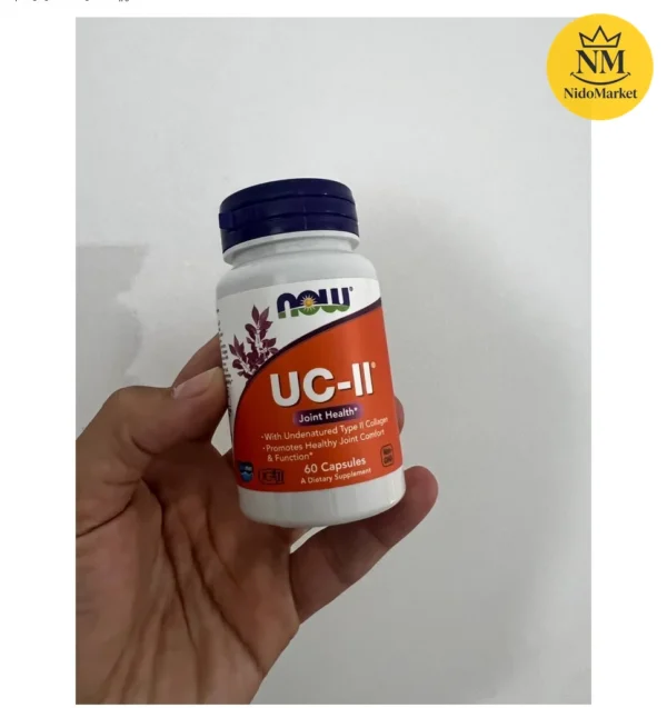 نمای ۳ کپسول کلاژن نوع دو ناو یو سی دو؛ کپسول مکمل خوراکی با بسته‌بندی اصلی