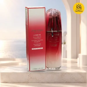 سرم شیسیدو آلتیمون مدل Ultimune Power Infusing Concentrate حجم ۱۰۰ میلی‌لیتر، بطری همراه با جعبه محصول
