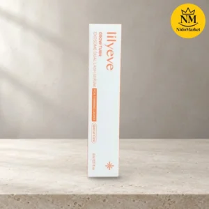 جعبه سفید و نارنجی سرم مژه لیلی‌ایو مدل Exosome Dual Lash Serum حجم ۸ میلی‌لیتر